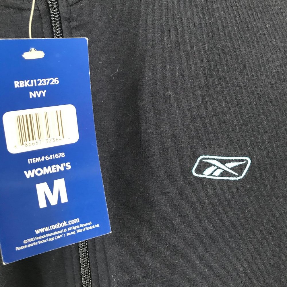 NWT BLUE REEBOK FRONT ZIP JACKET - Picture 3 of 7